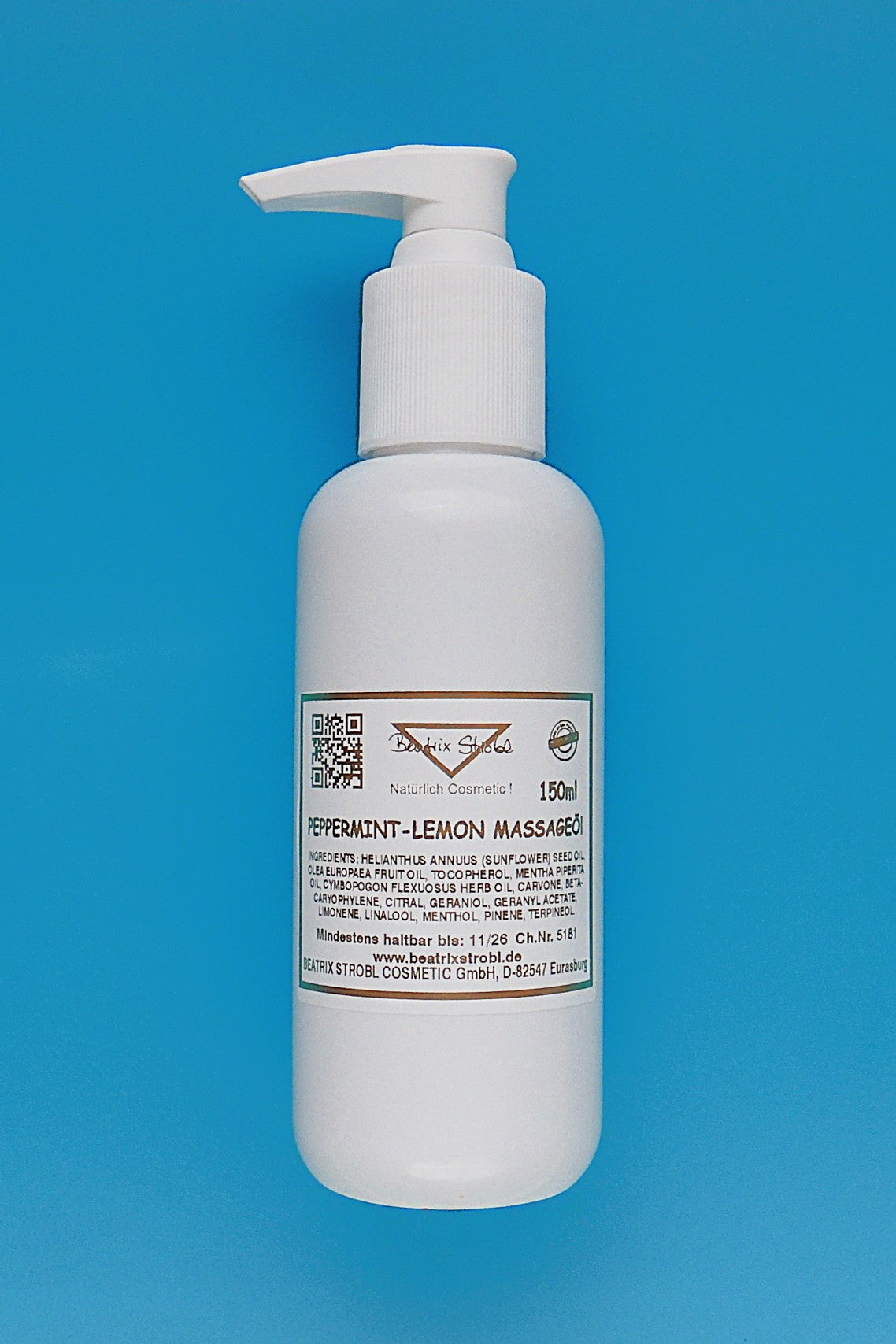 Peppermint Lemon Massageöl Beatrix Strobl Cosmetic GmbH
