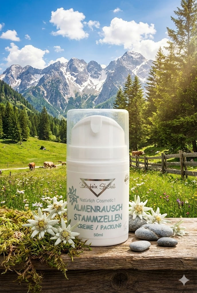 Almenrausch Creme-Packung Beatrix Strobl Cosmetic