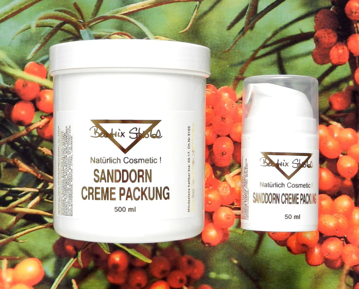 Sanddorn Creme-Packung Beatrix Strobl Cosmetic