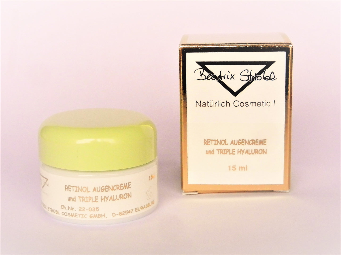 RETINOL Augencreme mit Triple-Hyaluron + Boosterwirkstoff Beatrix Strobl Cosmetic